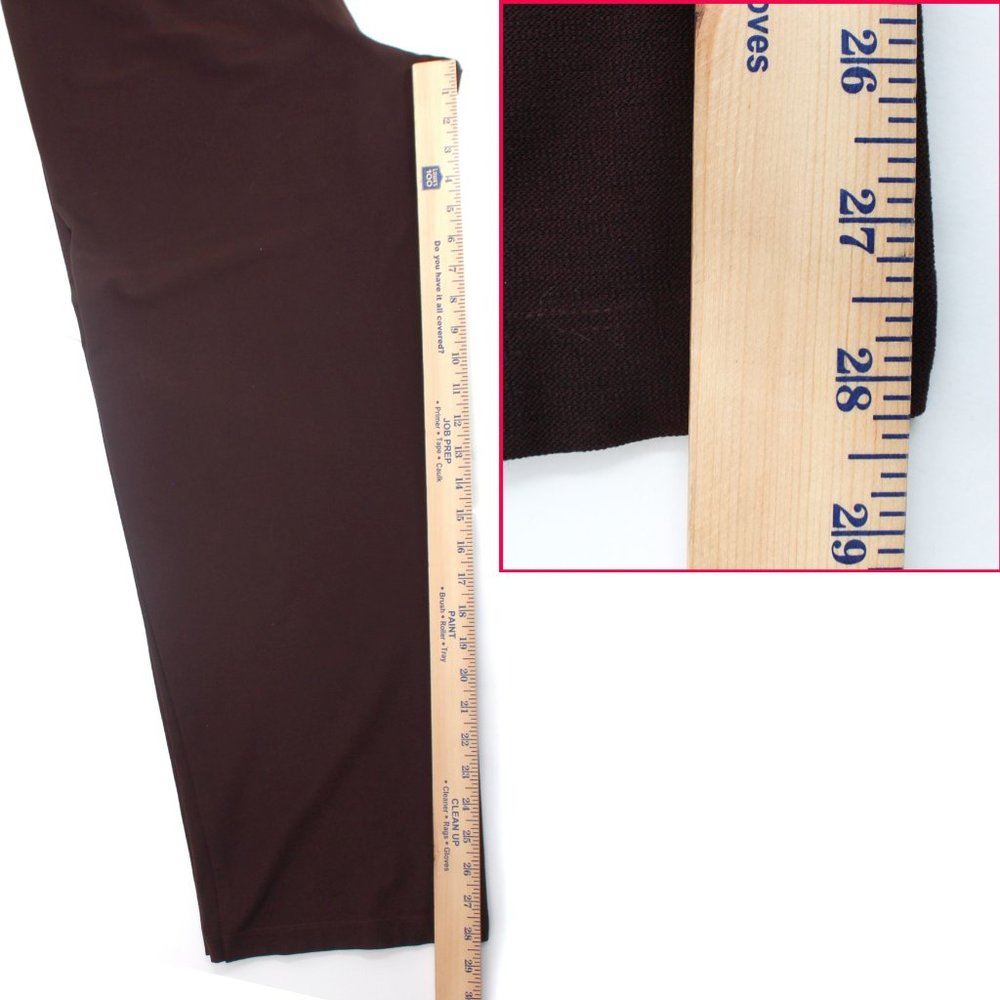 Eileen Fisher Woman Knit Pants Dark Brown Stretch Wool Blend Pull-On Relaxed 1X - Picture 9 of 9